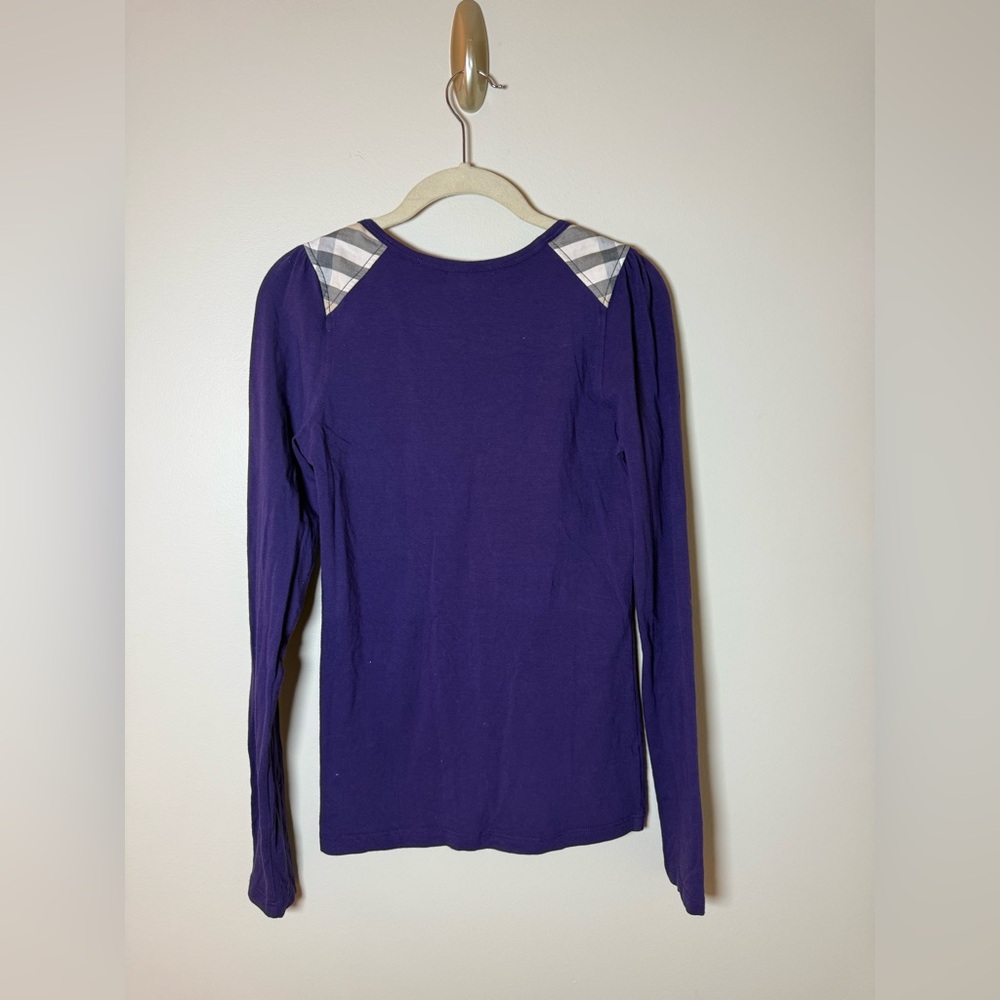 Burberry London Purple Long Sleeve Top – Size Medium - Picture 8 of 9